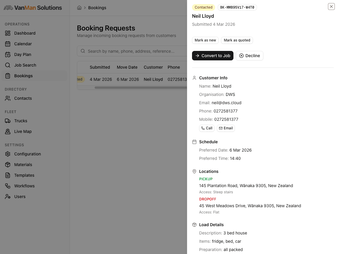 Online Bookings
